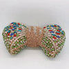 Newest Rhinestone Green/Black Clutch Purse Bow Luxury Diamond Women Red Evening Clutches Bags Wedding Bridal Bag Stones Handbags