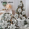 Silver Glitter Christmas Flowers Silver Xmas Tree Artifical Flower Ornaments Merry Christmas Decoration For Home Party New Year