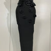 Sexy Fashion White Elegant Strapless Flower Bodycon Long Dress Women Casual Streetwear Club Birthday Party Slim Elegangt Dresses