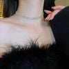 Fashion Gold Color Rhinestone Choker Necklaces for Women Geometric Crystal Necklaces Weddings Jewelry Party Gifts