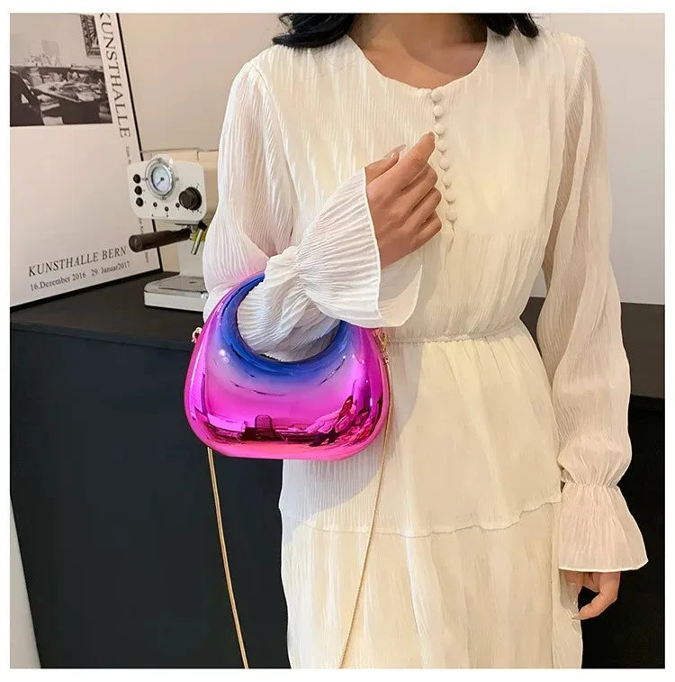 Luxus Designer Abend Clutch Klare Acryl Damen Handtaschen Mode Umhängetasche Halbmond Hochzeit Geldbörsen Party Tote Damen 2025