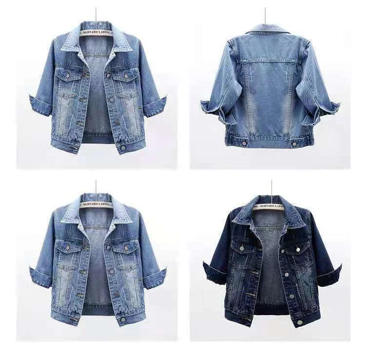 Damen Jeansjacke Frühling Herbst Kurze Jacke Rosa Jeansjacken Lässige Oberteile Lila Gelb Lila Blau Locker Sitzende Oberteile Damen Oberbekleidung