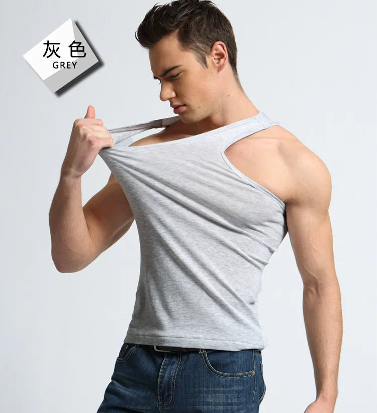 3pcs/lot Cotton Mens Underwear Sleeveless Tank Top Solid Muscle Vest Undershirts O-neck Gymclothing T-shirt men's vest Male 4XL