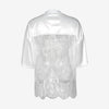Letter Print T-Shirts Top Women 2025 Spring Summer V-Neck See Through Backless Loose Short Sleeve Y2K Sexy Trend Streetwear Tops