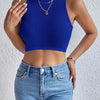 Women's Solid Ribbed Crop Tank Top Casual Sleeveless Basic Summer Top Comfortable Fit Fashionable Trendy