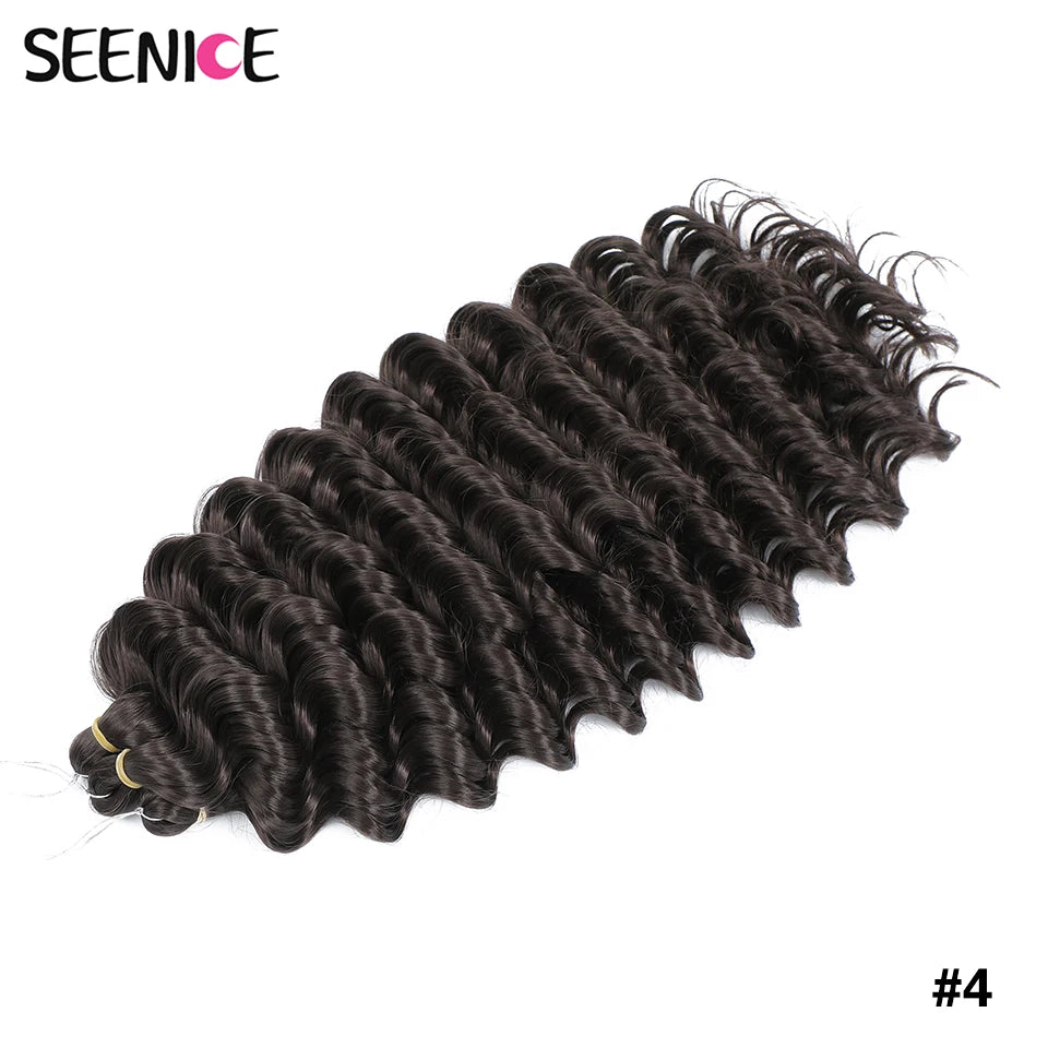 Deep Wavy Twist Synthetische Häkelhaare Afro Lockiges Haar Afrikanische Häkelzöpfe Ombre Blonde Flechthaarverlängerungen für Frauen