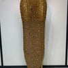 Luxury Rhinestones Sexy Mesh See Through Bodycon Dress Women Birthday Evening Cocktail party Gown Red Carpet Club Stage Outfit