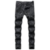 2023 New  Casual Mens Cotton Jeans Elastic Slim Skinny White Camouflage Printing Jeans Male Thin Denim Pants Vaqueros Hombre