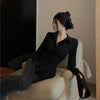 Gidyq Fashion Women Bandage Shirts Korean All Match Streetwear Female Slim Blouse Spring Casual White Bell Sleeve Shirt New