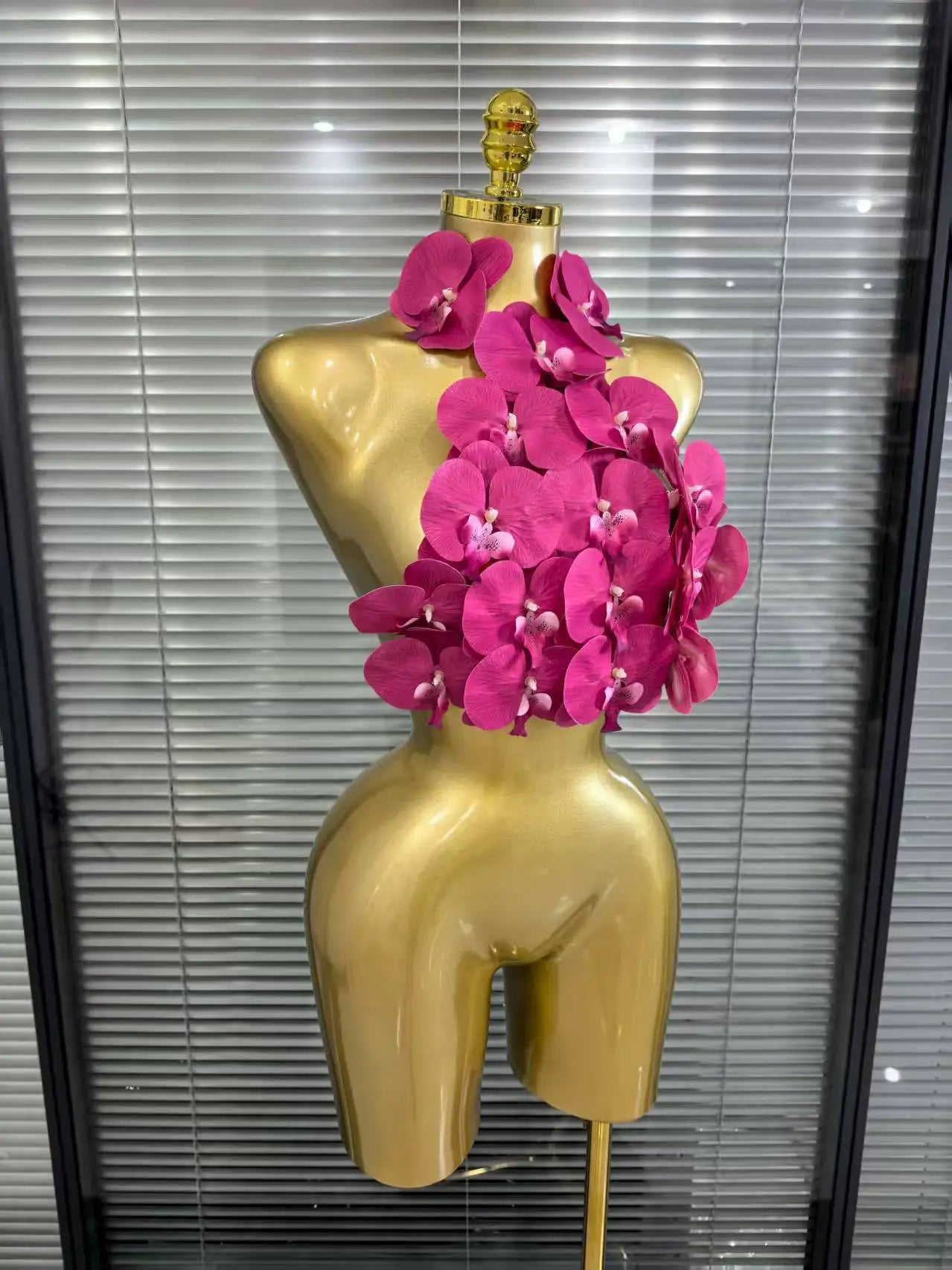 Rosered Orange Women Sexy Florals Backless Halter Bodycon Tops Nightclub Party Celebrate Carnivals Music Festival Tops