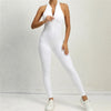 2025 Gepolstertes tiefes V-Damen-Trainingsanzug Yoga-Set Einteiliger Jumpsuit Workout Scrunch Legging Sport Fitness Studio Active Suit Trainingsbekleidung XP301