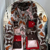 2023 Europäische Station Winter Neue Daunenjacke Damen Warm Mode Kurze Farb-Patchwork Graffiti dicke Weiße Entendaunenjacke