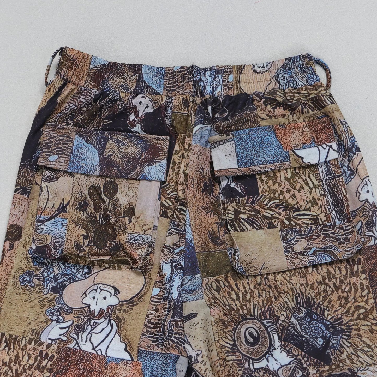 Two Pieces Women Pant Sets Print Matching Set Drawstring Pockets Sleeveless Top Elastic Waist Pants Slim Fit Casual 2026 Spring