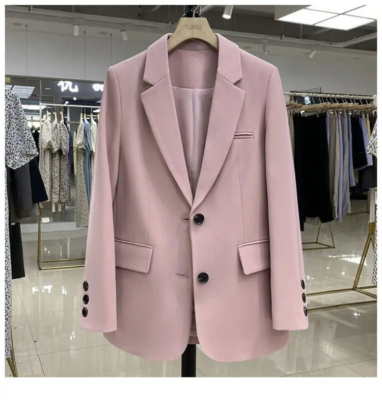 Candy Color Blazer Women Clothing Trends Long Sleeves Blazers Chic Office Ladies Jackets Luxury High-end Coat Vestido Outerwear