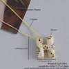 MHS.SUN Neue Leopard Bubble Buchstabenkette Vergoldet Chunky Bubble Zirkon 26 Initialen Anhänger Halskette Frauen Modeschmuck