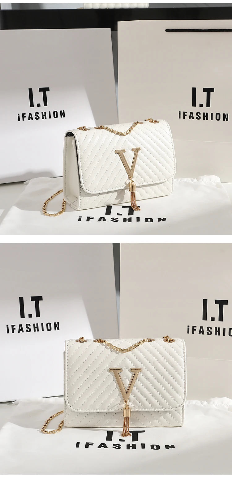 Embroidery Women Crossbody Bag Thread Luxury Handbag Shoulder Bags Brand Sequined Tassel Clutch Small Bag and Purse Party