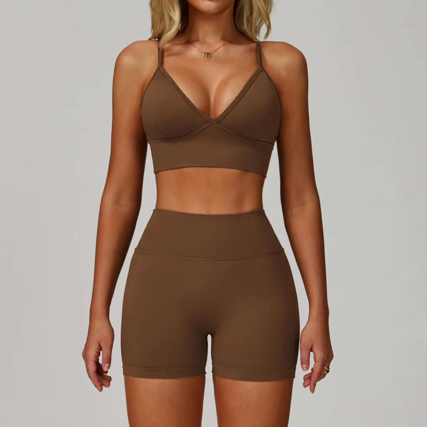 SWELTERING 2/3PCS Seamless Yoga Set Gym Clothes Sportswear Fitness Suits Women Workout Bra Crop Top Long Sleeve Sports Suits