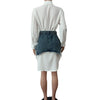 Denim 2 Piece Sets Women Shirt Skirt Suit Hole Single Breasted Turn Down Collar Pocket Splicing Outfits 2025 Skirts Ensemble