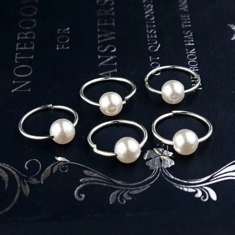5-50 Pcs/set Opening Silver Hair Ring Hip-hop Hair Braid Charm Dreadlock Beads Clips Cuffs Rings Jewelry Dreadlocks Accessories