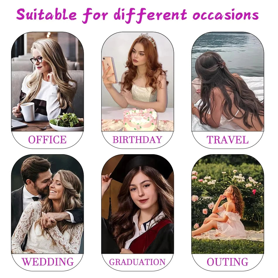 #6 Light Brown Bone Straight Clip In Hair Extensions 1 Piece 5 Clips Full Head One-Piece Clip In Human Hair Extensions 100G/Set