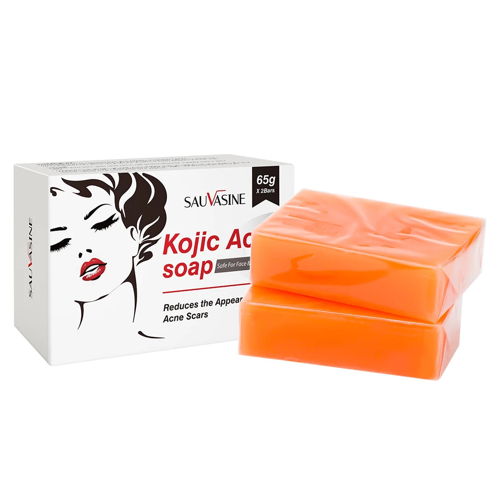 2/4PCS Kojisäureseife Gesichts- und Körperpflege Handgemachte Seife für Frauen Männer Gesichtschaum Reinigend Feuchtigkeitsspendend Aufhellende Seife Beauty-Tools