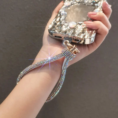 Handy-Lanyard Anhänger Handy-Armband Schlüsselanhänger am Handy Handgelenkskette Luxus-Strass-Anhänger Kette Diamantarmband