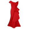Elegante Kleider für Damen, One Shoulder, ärmellos, Rüschen, Meerjungfrauen-Schnitt, bodenlang, luxuriös, für Geburtstagsfeiern, Dinner, Vestidos Mujer Kleid