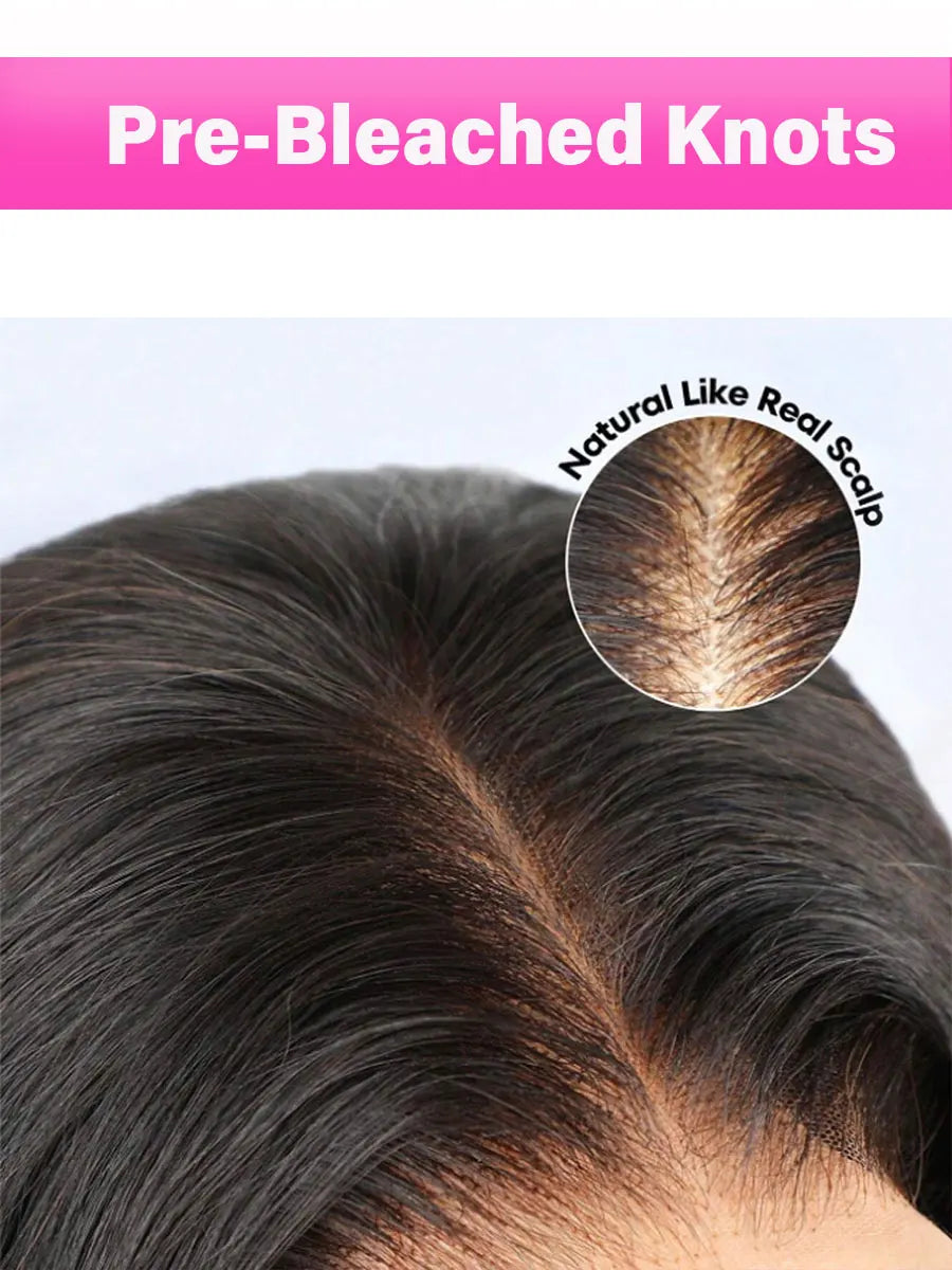 Wear And Go Glueless Pre Cut Wigs Human Hair Straight Lace Front Wigs Human Hair 13x4/13x6/5x5 Glueless Wear To Go Natural Black