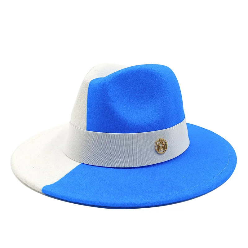 Low price wholesale Fedora hats men's and women's jazz hats red and white new tie dyed Fedora hats autumn classic hats sombrero