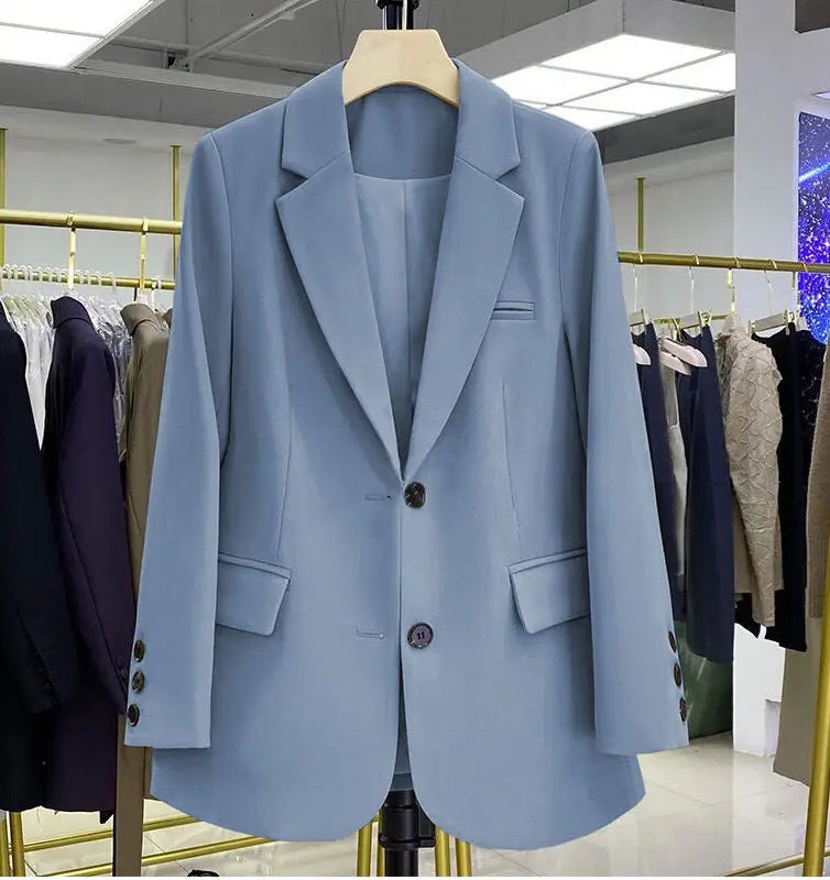 Candy Color Blazer Women Clothing Trends Long Sleeves Blazers Chic Office Ladies Jackets Luxury High-end Coat Vestido Outerwear