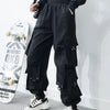 Women Cargo Pants 2023 Harem Pants Fashion Punk Pockets Jogger Trousers With Chain Harajuku Elastics High Waist Streetwear
