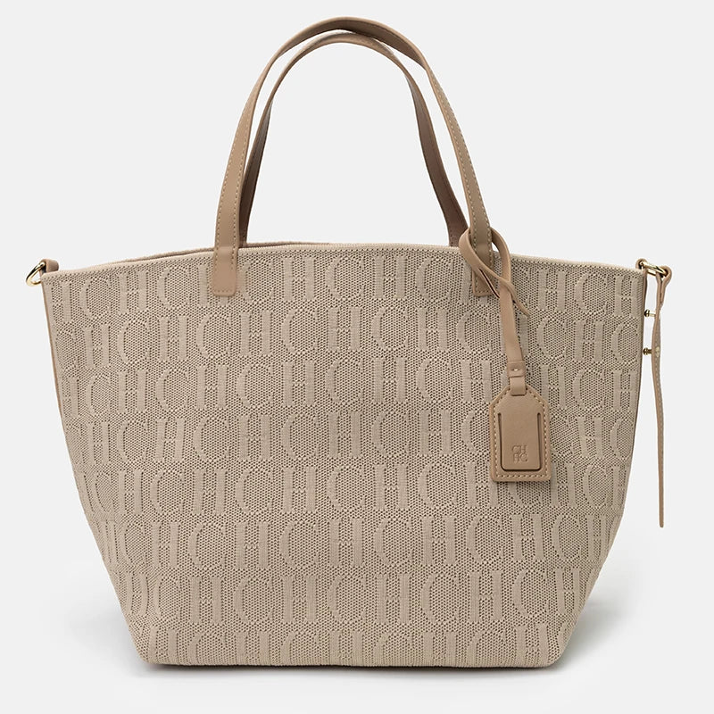 CH Classic Models of Women's Shoulder Bag Solid Color Fashionable Versatile Large-capacity Handbag Elegant Shopping Ladies Bag
