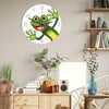 Lustige Frosch Acryl Wanduhr Strand Seestern Schallplatte Marmor Katze Retro Wanddekoration Uhren für Wohnzimmer Schlafzimmer Büro Zuhause