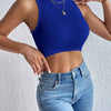 Women's Solid Ribbed Crop Tank Top Casual Sleeveless Basic Summer Top Comfortable Fit Fashionable Trendy