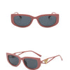 New Small Frame Cat Eye Sunglasses Women Personality Hollow Triangle Sun Glasses Men Trendy Retro Oval Gafas De Sol Mujer