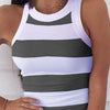Summer Basic Elastic Tank Top Digital Printing T-shirt Women's O Neck Racerback Sexy Tank Top Stripe Print Sleeveless Tank Top