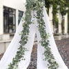 1pc Artificial Eucalyptus Leaves Greenery Garland Faux Plant Spring Vines with White Flowers Berries for Wedding Home Party Deco