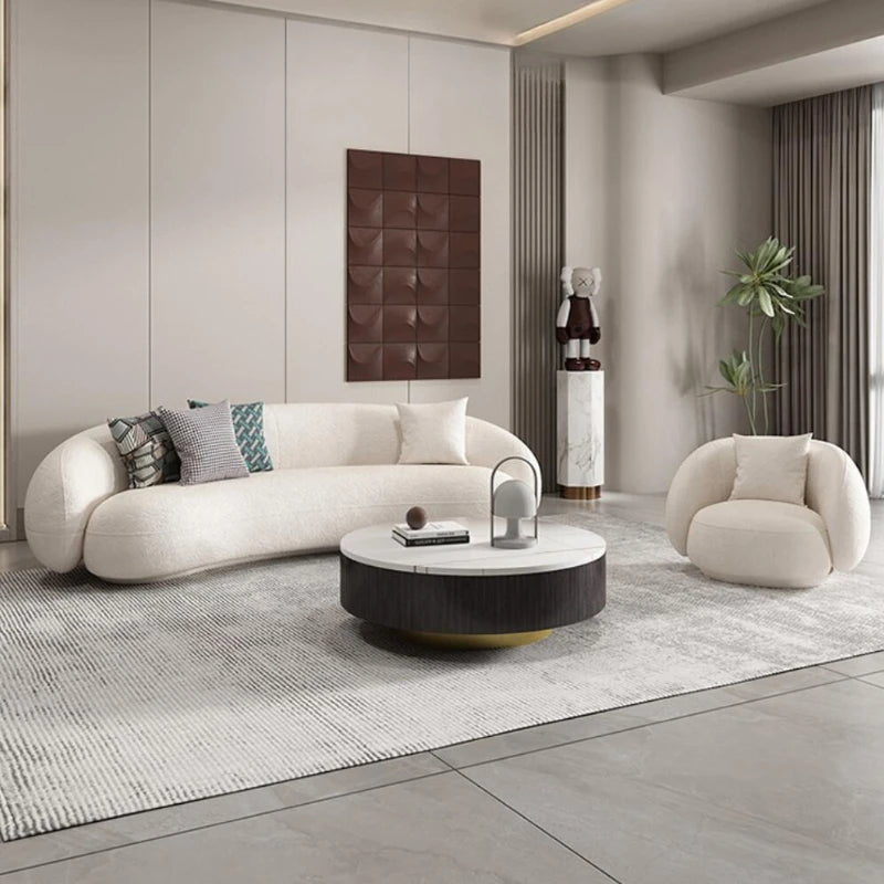 Nordic Reception Sofa Simple Modern Living Room Small Apartment Creative Circular Arc Sofa Net Celebrity Furniture Couch Muebles
