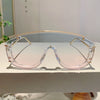 KAMMPT Fashion Leopard Damen-Sonnenbrille, stilvolle getönte Outdoor-Sportbrille, luxuriöses Metalldesign, Oversize Herren-Sonnenbrille
