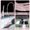 Pink Bling Auto-Zierleisten selbstklebend 5m Strass Auto-Interieur-Zubehör für Frauen Auto Kristall Tür Aufkleber Auto Armaturenbrett s