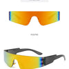 Neue Mode Bunte Sport-Sonnenbrillen Damen Cyberpunk Randlose Sonnenbrille Anti-UV Fahr-Sonnenbrille UV400 Oculos De Sol