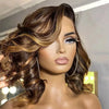 Highlight Body Wave Bob Wig Human Hair 13X4 Lace Front Human Hair Wigs For Women Honey Blonde Transparent Lace Frontal Wig