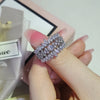 2023 New Luxury Flower Engagement Rings for Women Friends Anniversary Gift Jewelry Wholesale Free Shipping Items R7889