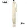 Ponytail Extensions Synthetic Boxing Braids Wrap Around Chignon Tail With Rubber Band Hair Ring 26 Inch Brown Ombre Braid DIY