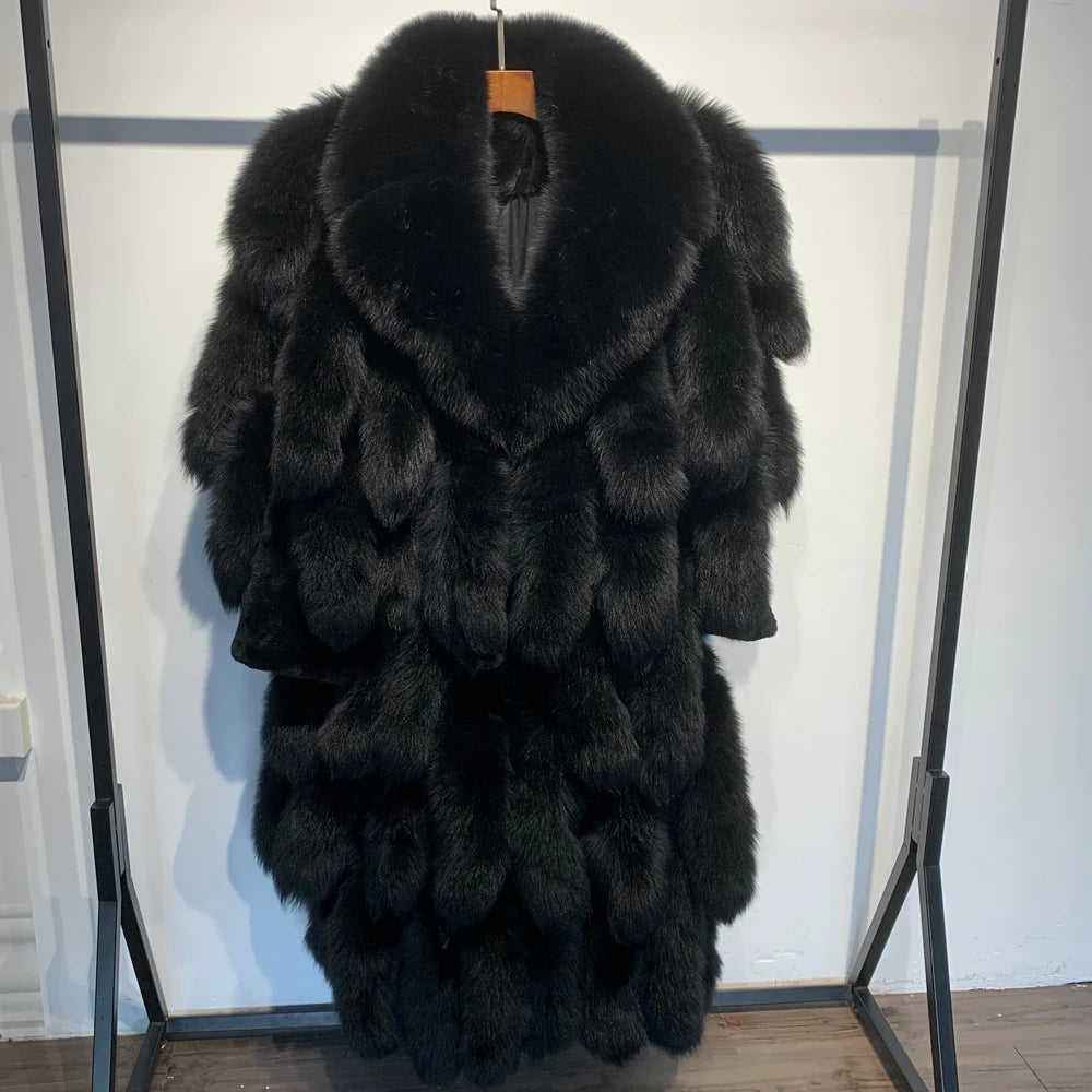 GO BALLISTIC YA Fox Fur Coat 2023 Winter New Natural Fur Clothing Fur Outwear 7337