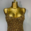 Luxury Rhinestones Sexy Mesh See Through Bodycon Dress Women Birthday Evening Cocktail party Gown Red Carpet Club Stage Outfit