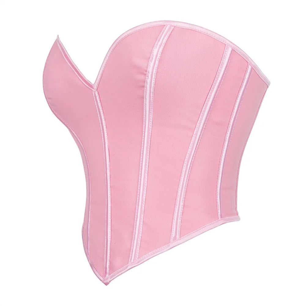 HLJ&GG Sexy Off Shoulder Corset Vest Two Piece Sets Women Sleeveless Backless Bandage Irregular Top + Sequin Mini Skirts Outfits