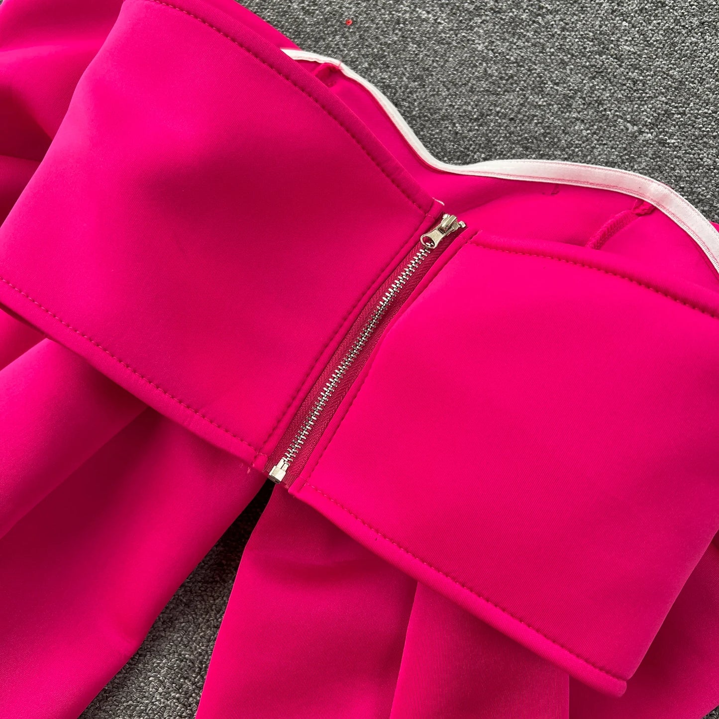 Women Hotsweet Sleeveless Sexy Zipper Chic Three-dimensional Butterfly Bow Slim Strapless Tank Top High Street Autumn Clothing