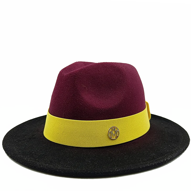 Low price wholesale Fedora hats men's and women's jazz hats red and white new tie dyed Fedora hats autumn classic hats sombrero