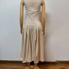 Long Dresses Women Party Dress Pleated Patchwork Sleeveless Stand Collar Maxi Gown Tight Waist Vestidos 2025 Summer A Line